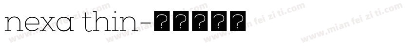 nexa thin字体转换